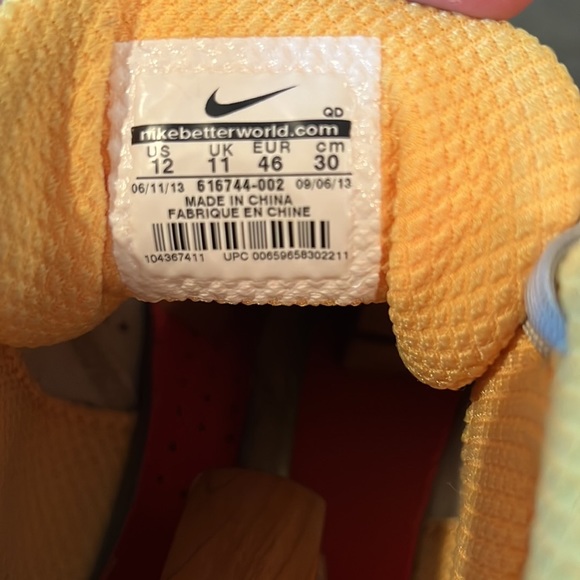 Nike Free Run 2 Sneakerboot Pale Grey Laser Orange 616744-002 size 12 - Picture 7 of 9